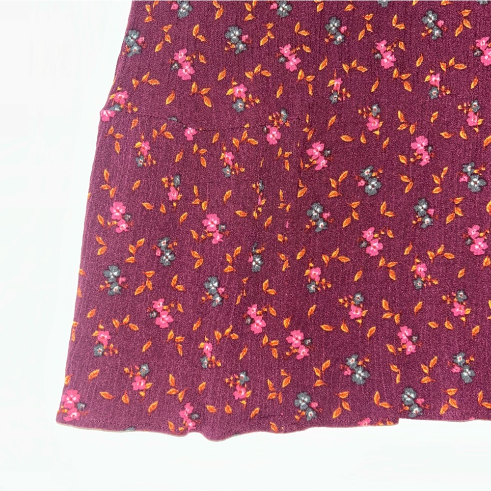 Matilda Jane womens Local Luxuries floral boho burgundy long sleeve dress size M - Picture 10 of 11